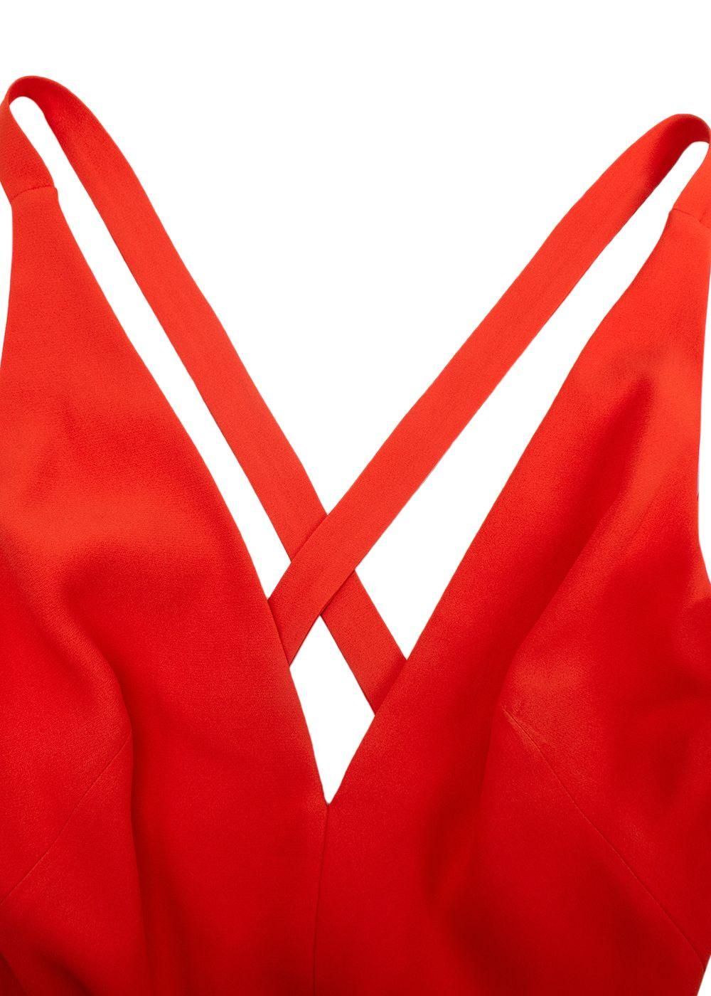Alexander McQueen Orange Cross Back Gown