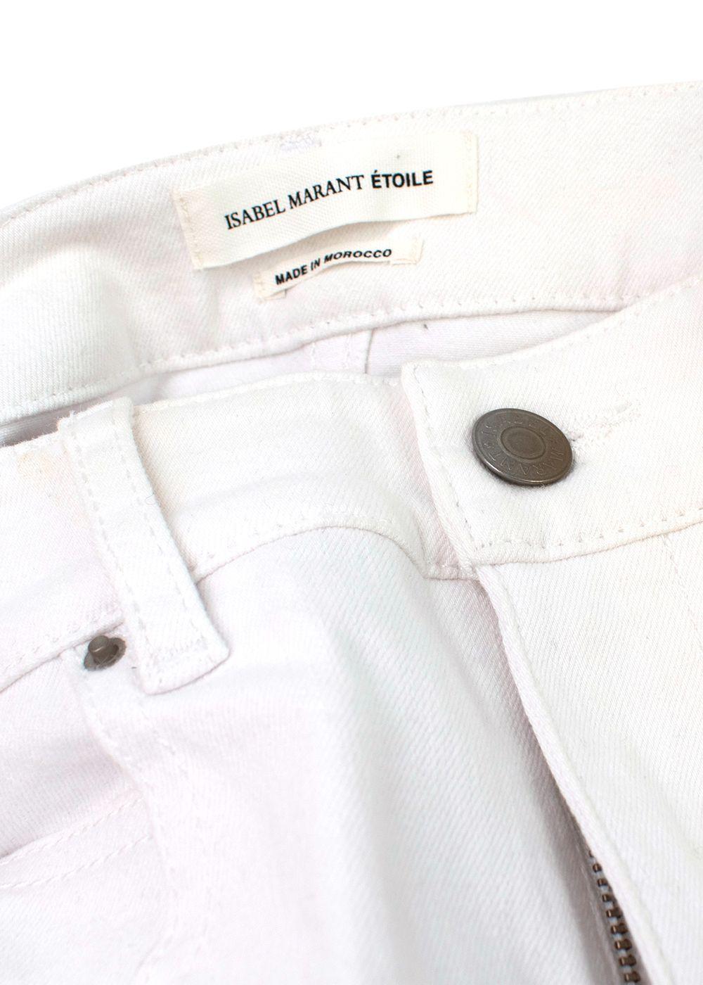 Isabel Marant White & Navy Slim Leg Jeans
