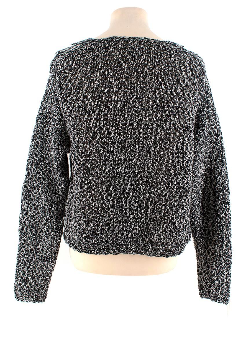 Sasquatchfabrix Shoe-Laced Stitched Two Tone Wool Sweater