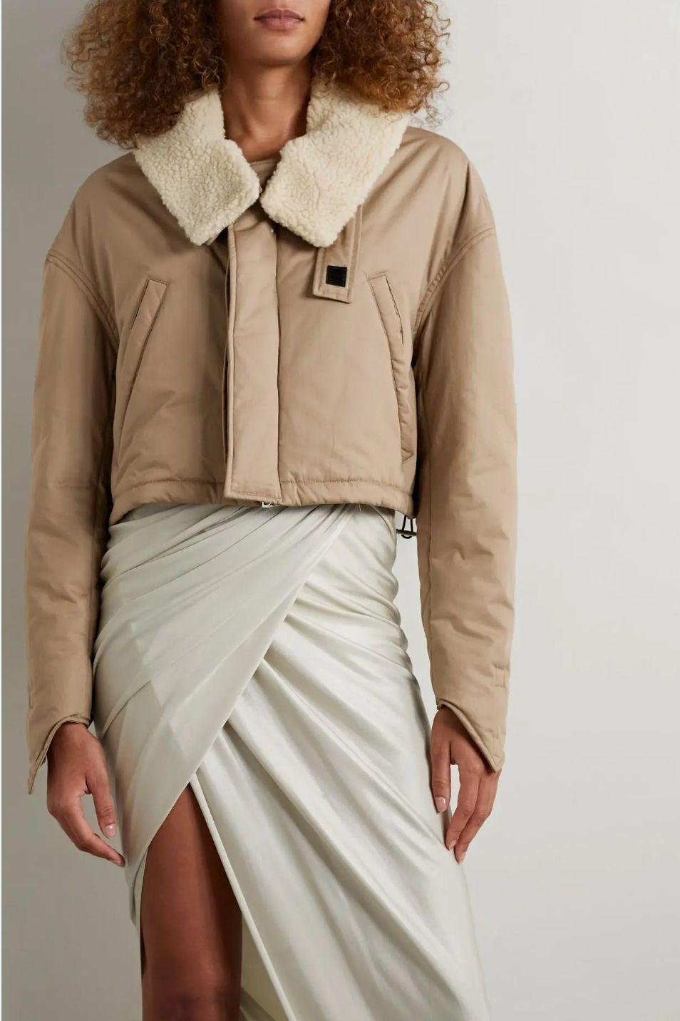 Amiri Camel Cropped Puffer Jacket