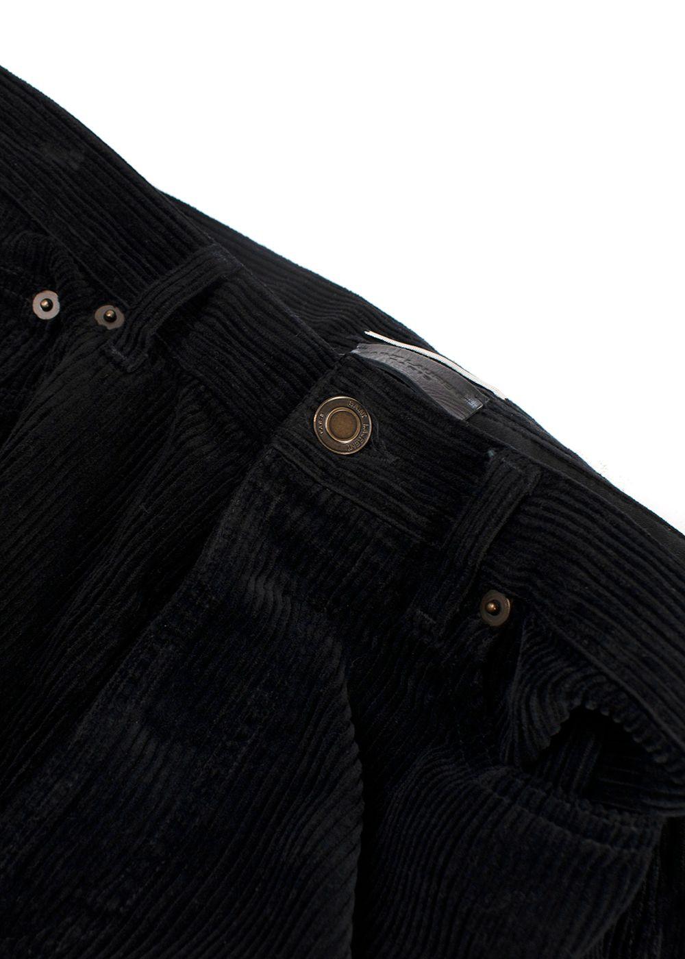 Saint Laurent Black Corduroy Trousers