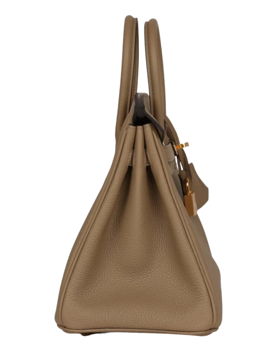 Togo Beige Marfa 25cm Birkin with  Gold Hardware