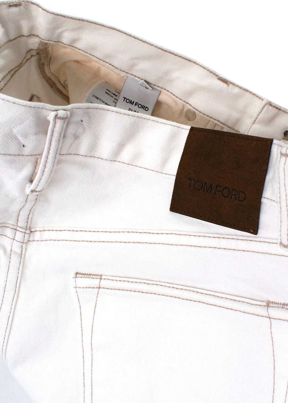 Tom Ford White Denim Slim Fit Jeans