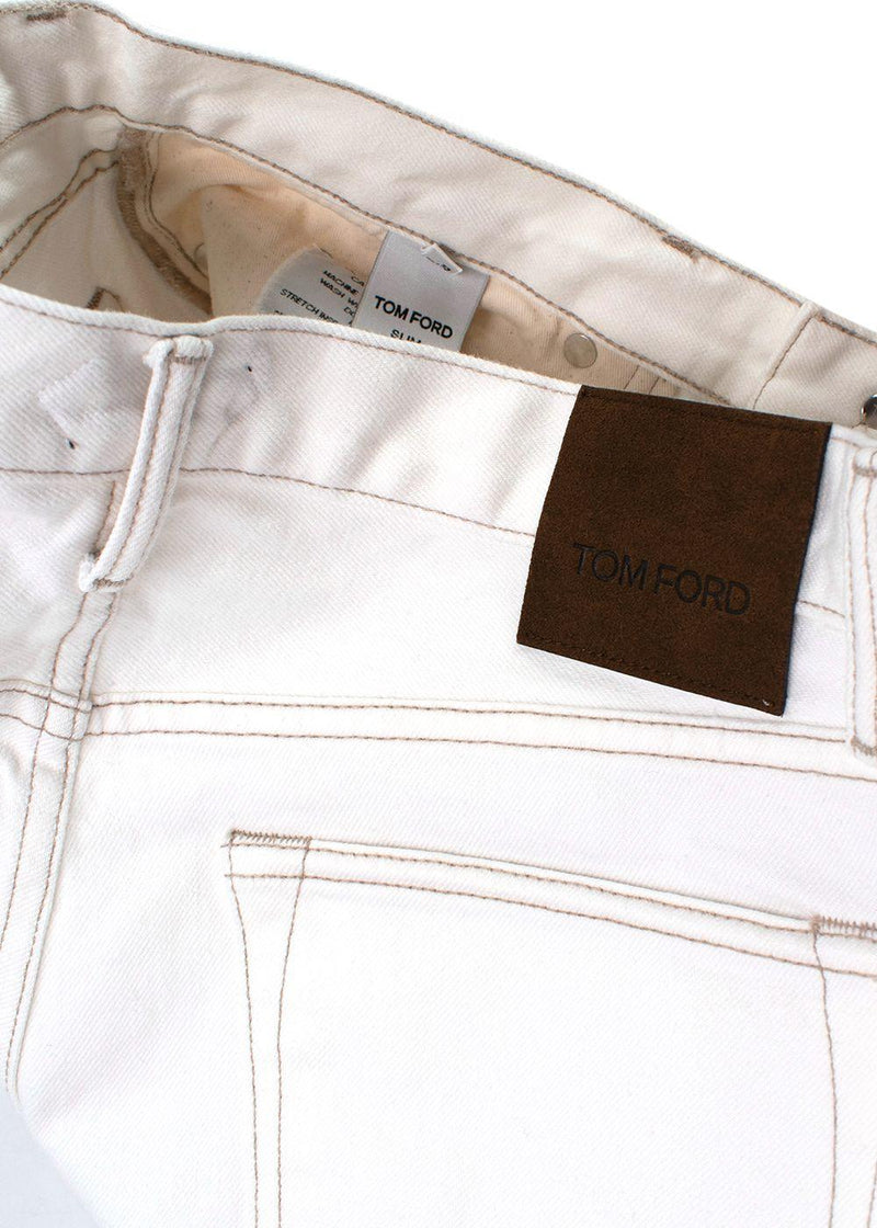 Tom Ford White Denim Slim Fit Jeans