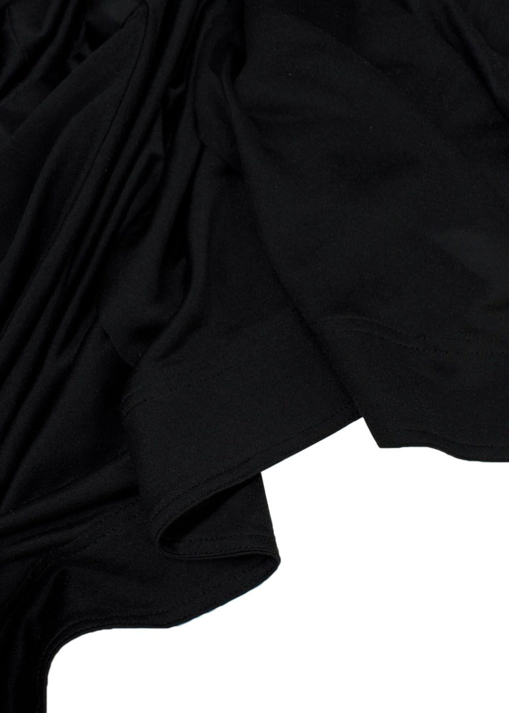 Balenciaga Silk Lace Trimmed Black Plunge Cami Top