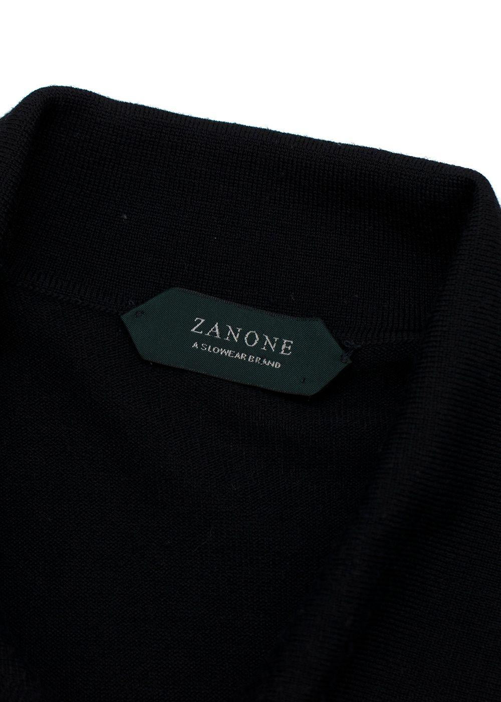 navy wool long sleeved cardigan
