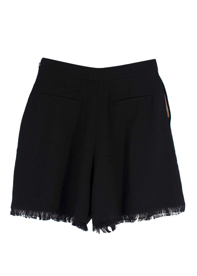 Chloe Black Frayed Hem  Shorts