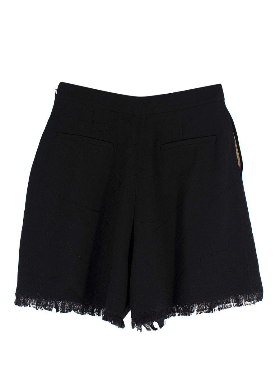 Chloe Black Frayed Hem  Shorts