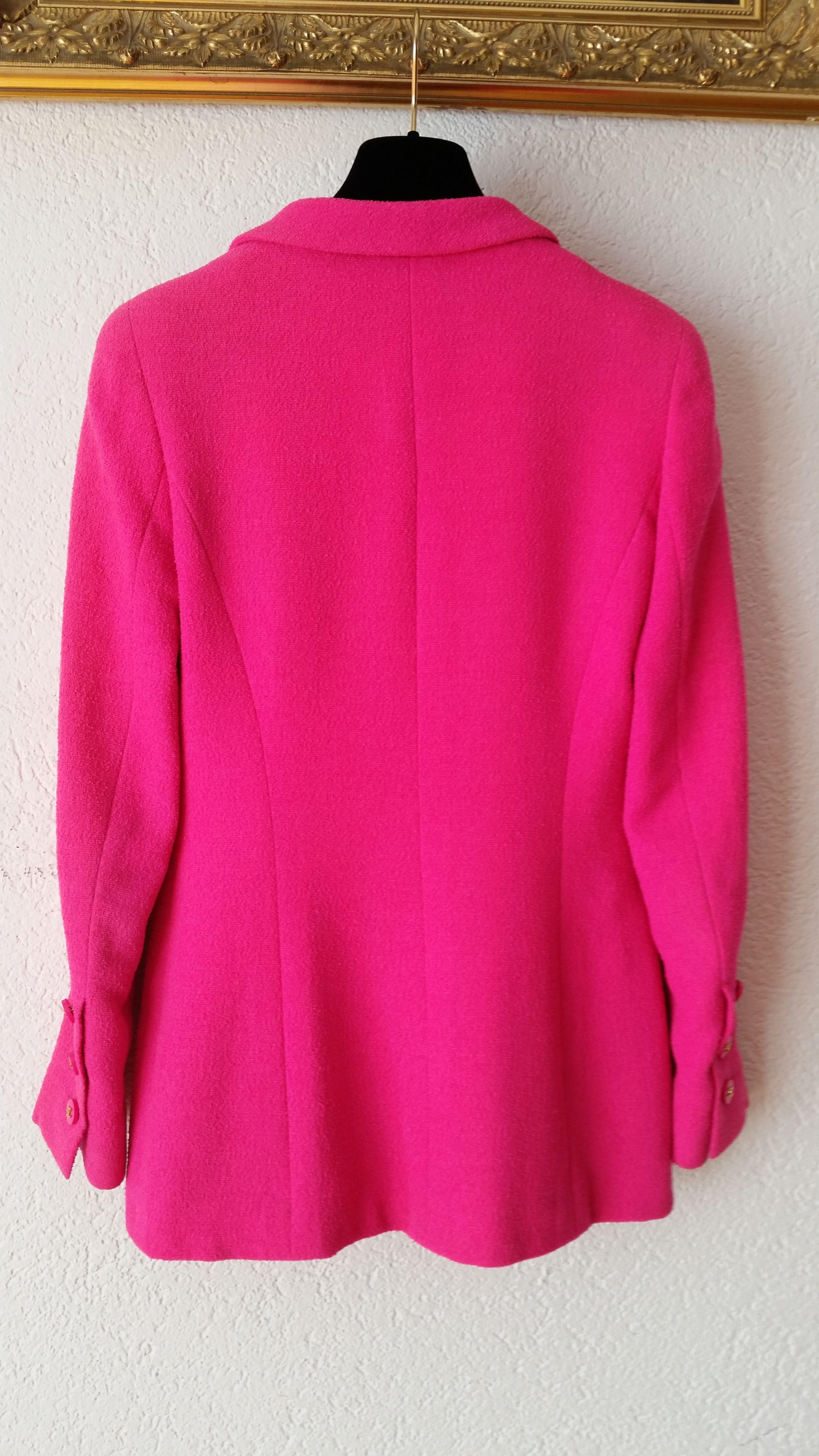 Fuchsia Single Breasted Tailored Jacket