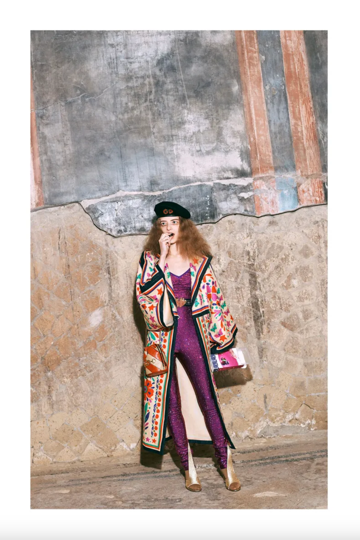 Gucci Pre Fall '19 Runway Purple Crystal Catsuit
