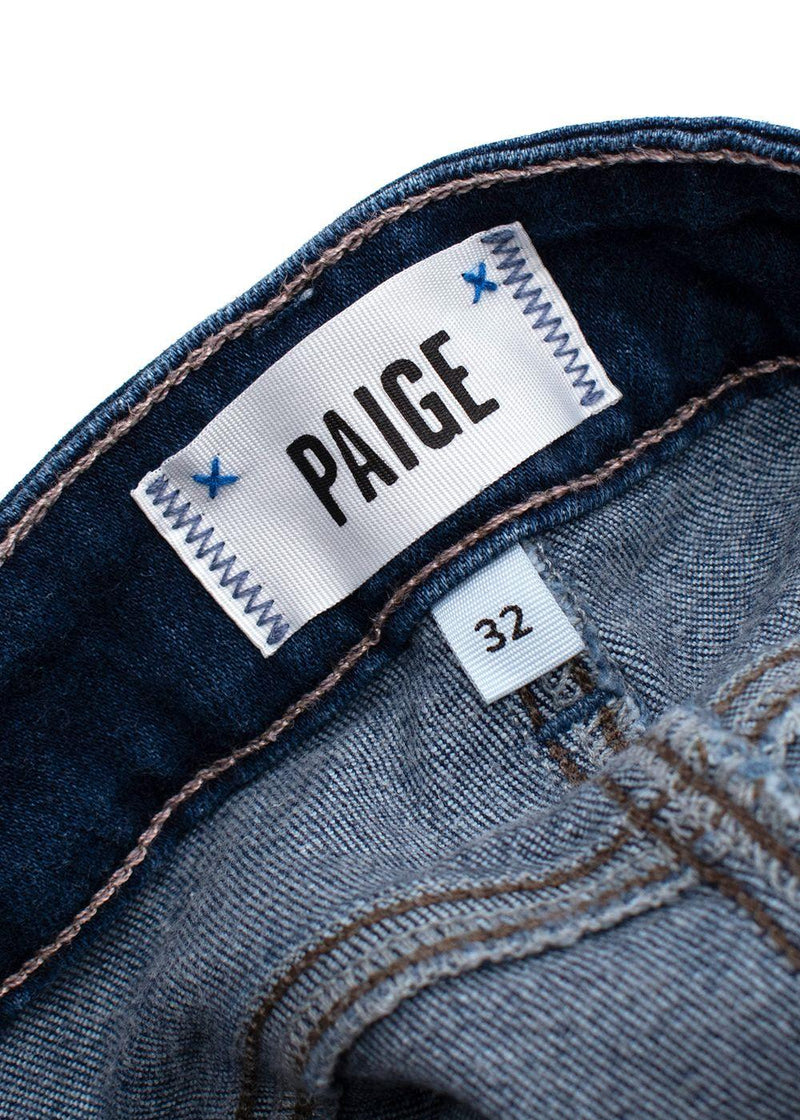 Paige Dark Blue Wash Anessa Cropped Leg Jeans