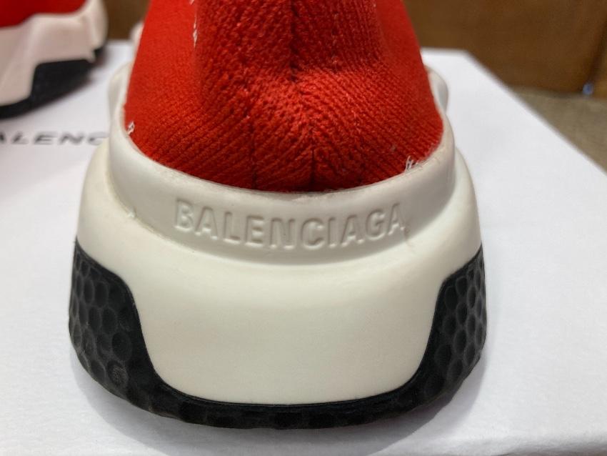 Balenciaga Burnt Orange Monogram Speed Sneakers