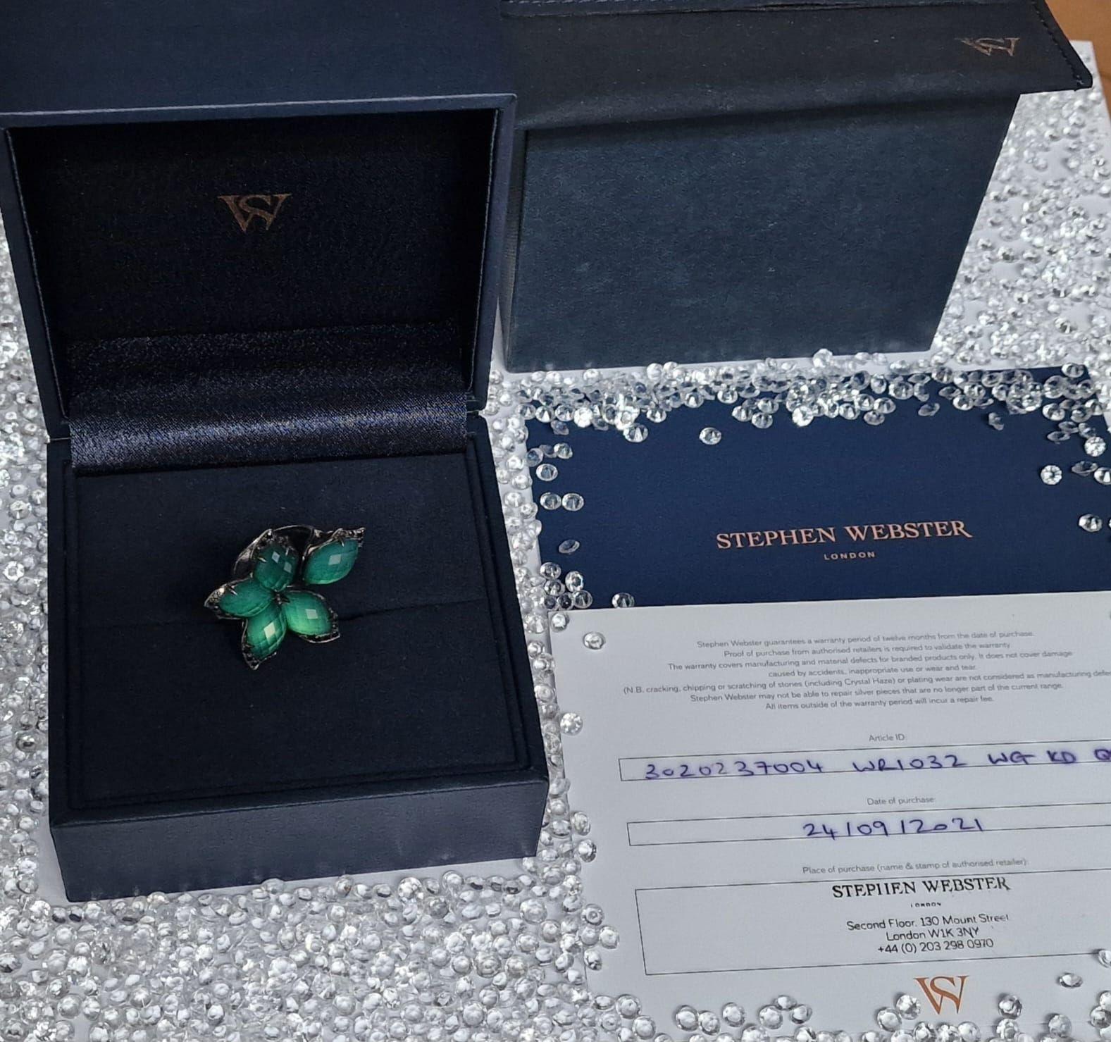 Stephen Webster Green The 'Love Me, Love Me Not' Crystal Haze Chance Cocktail Ring