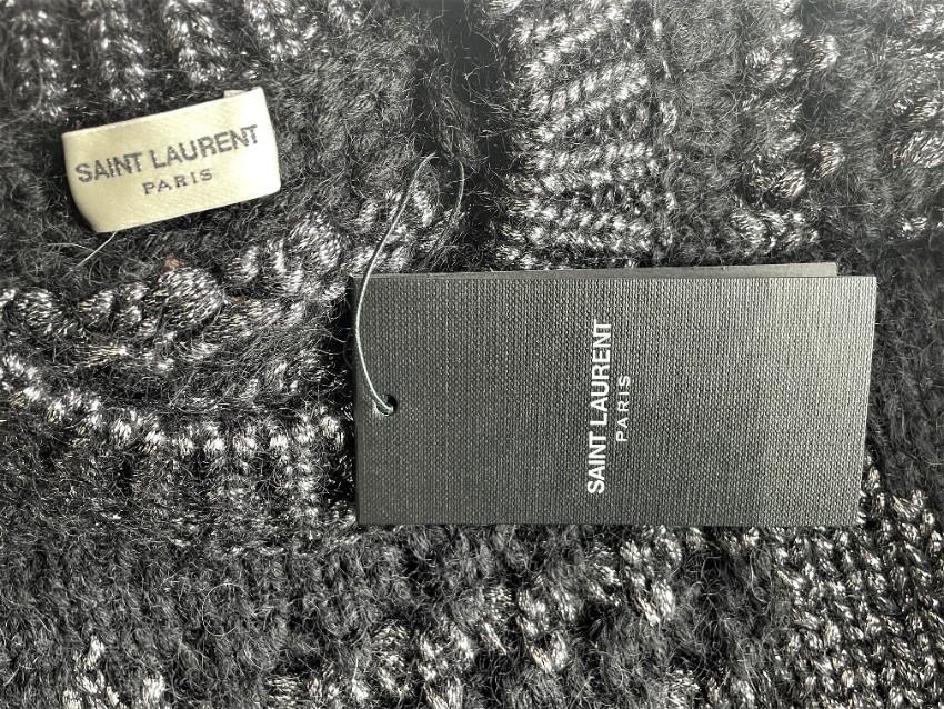 Saint Laurent Lurex Knit Mohair Wool Blend Jumper