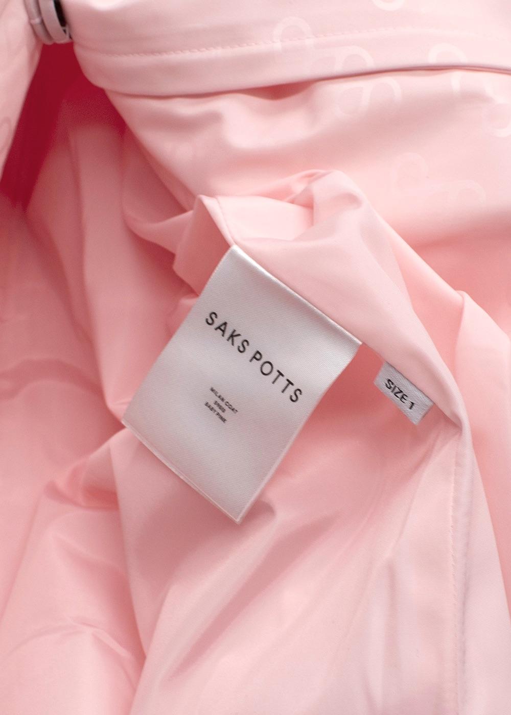 Saks Potts Pink Monogram Milan Coat
