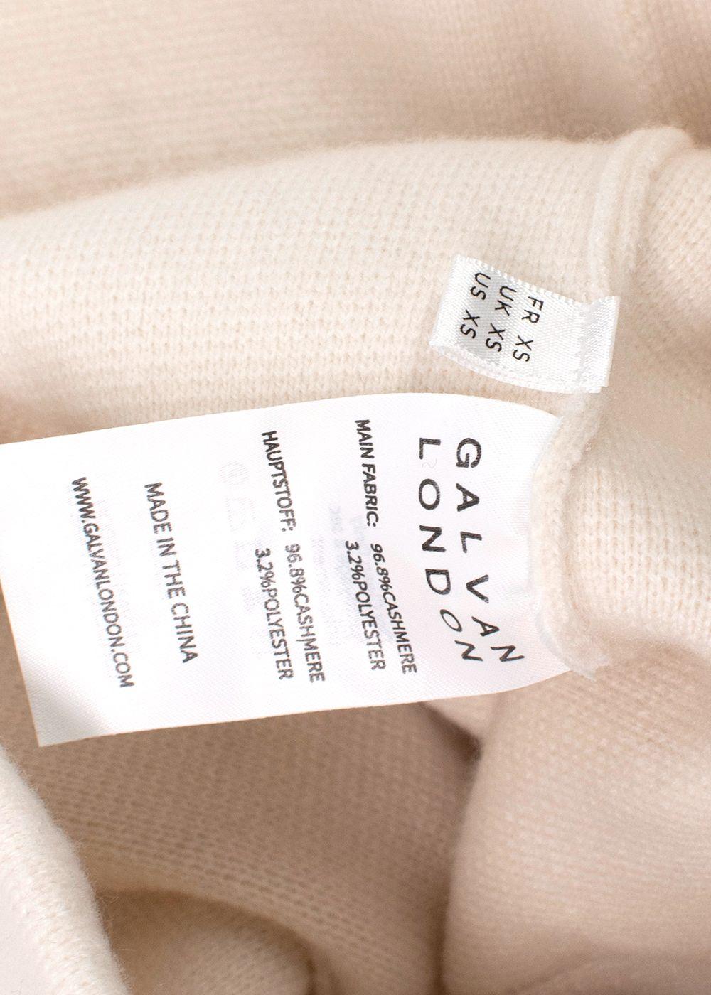Galvan Cream Maia Cashmere Flared Trousers