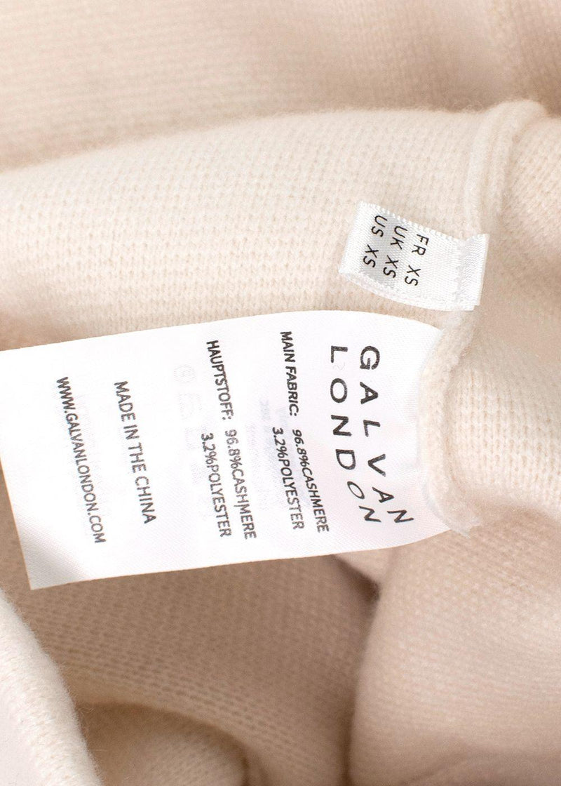 Galvan Cream Maia Cashmere Flared Trousers