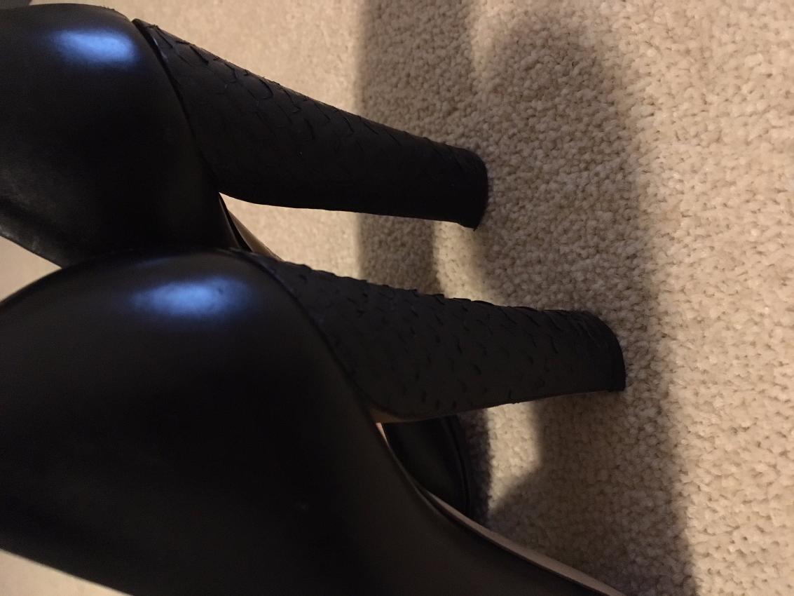 Reed Krakoff black pumps with mock python Heels