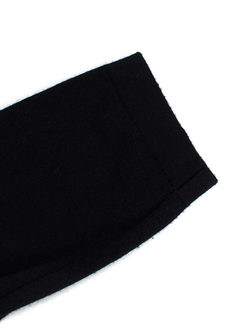 The Row Black Fine Knit Wool Cardigan