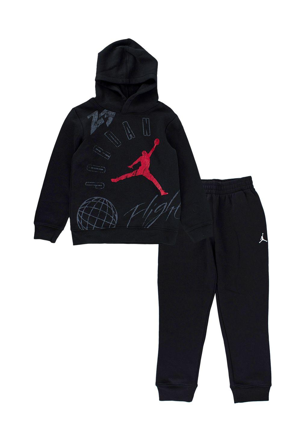 Jordan Kids Black Hoodie and Joggers Set