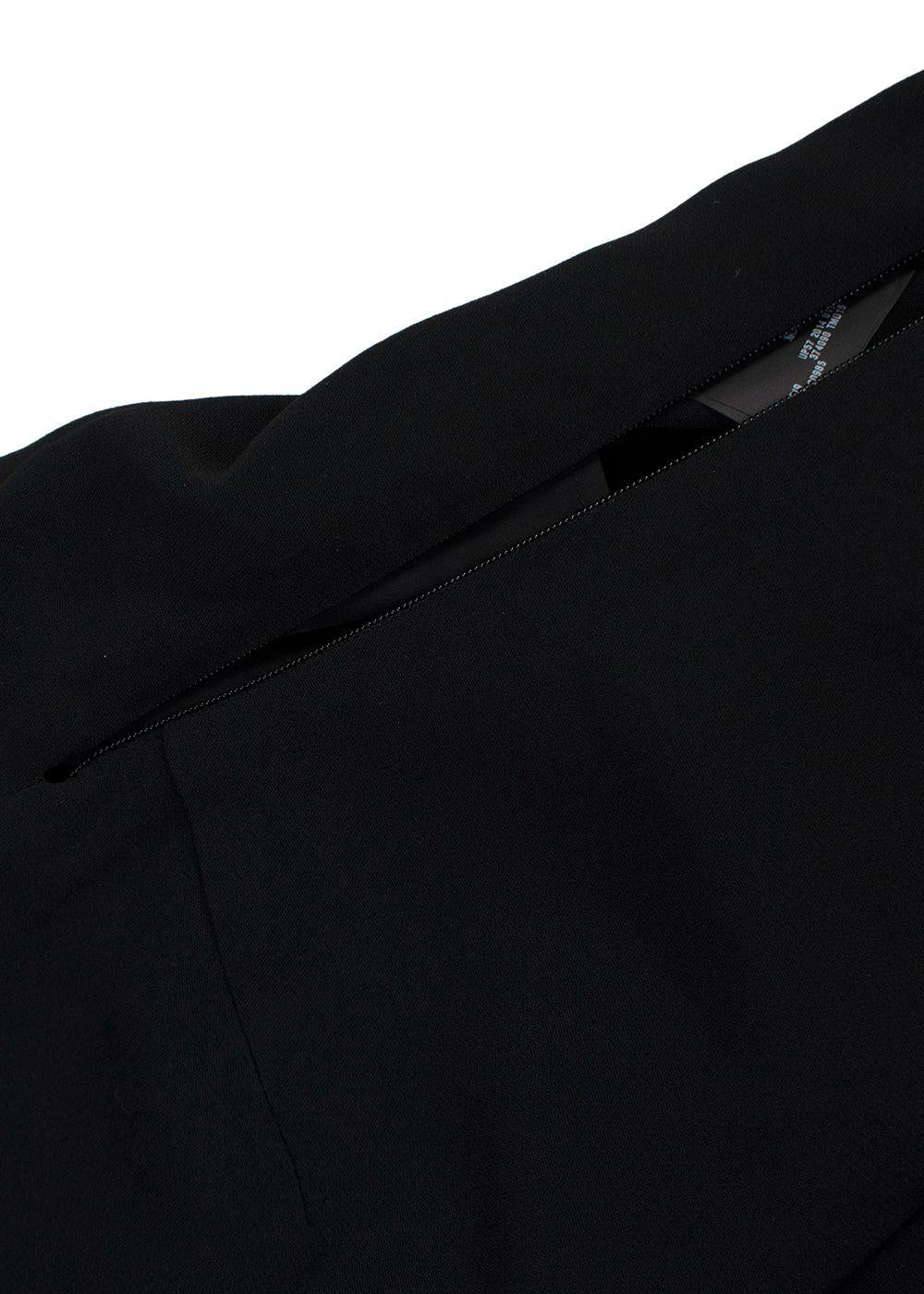 Balenciaga Black Crepe Top with Pink Tie Back