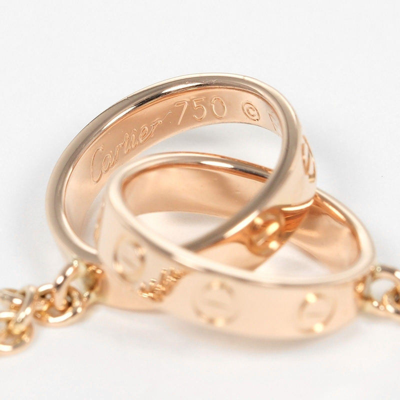 Cartier Rose Gold Intertwined Love Ring Necklace