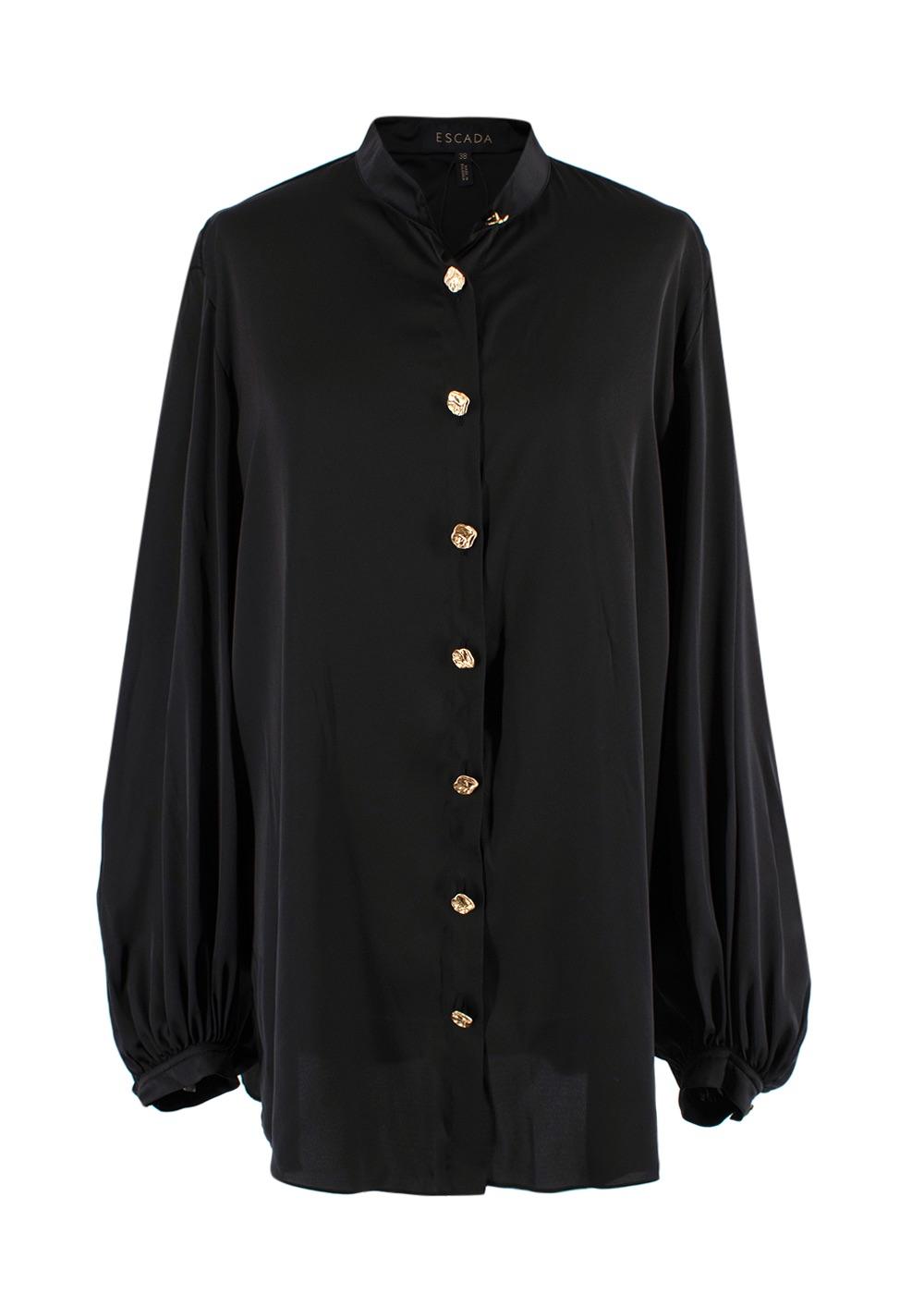 Escada Black Silk Oversize Shirt
