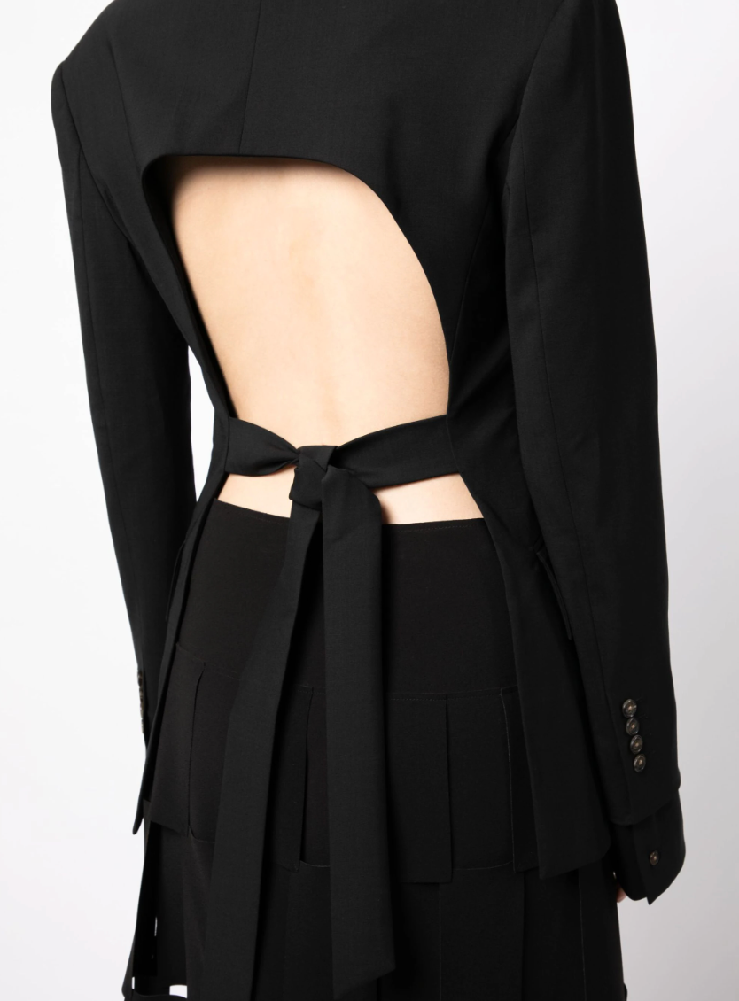 A.W.A.K.E Mode Cut-Out Tailored Blazer With Shirt and Vest Insert
