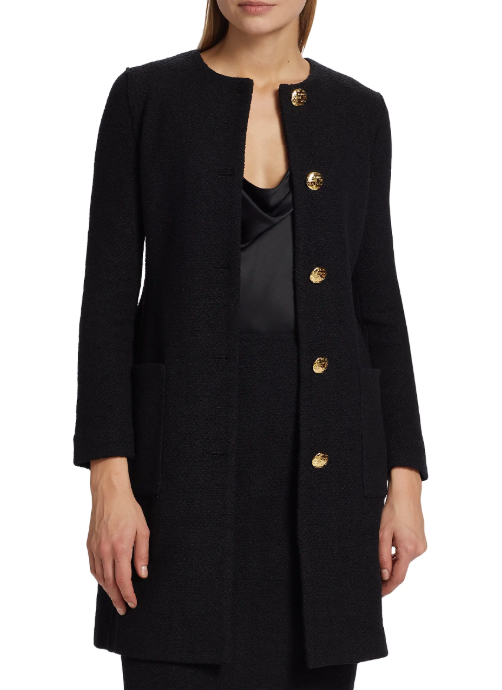 St. John Bouclé Twill Topper Jacket