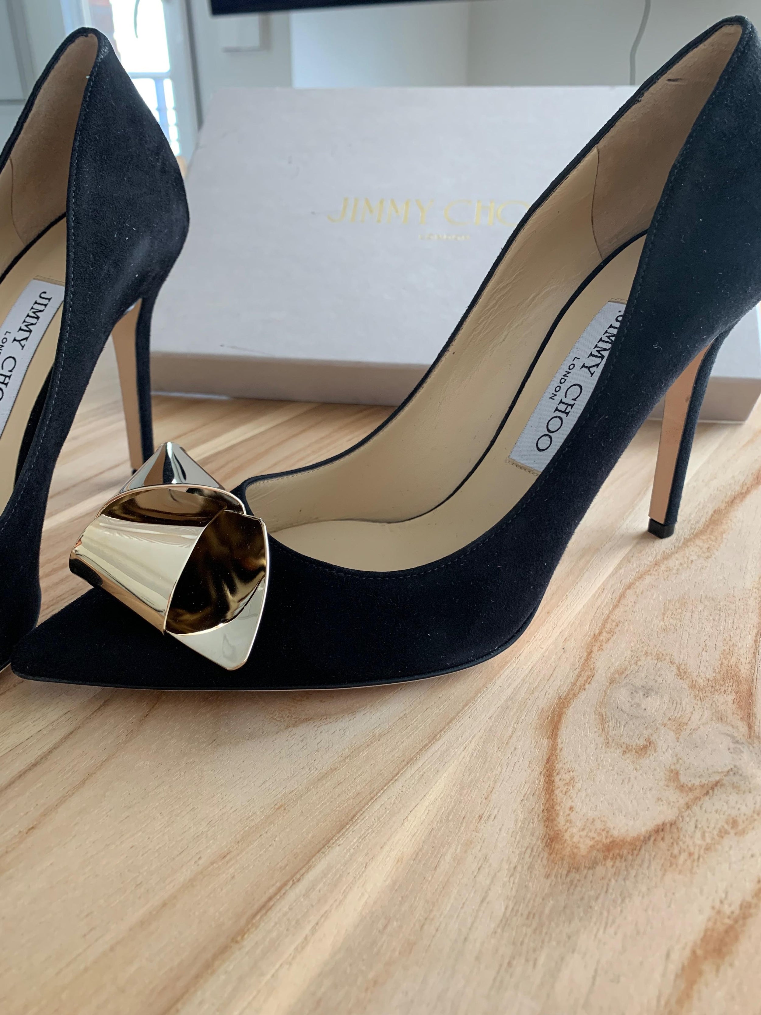 Vesna Black Suede 100mm Pumps