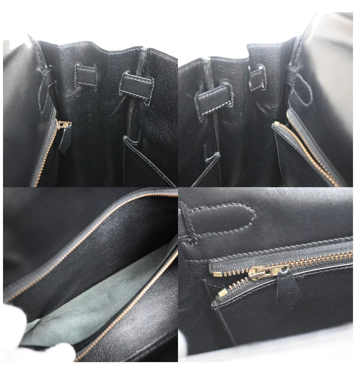 Hermes Black Kelly With Gold Hardware 32Cms