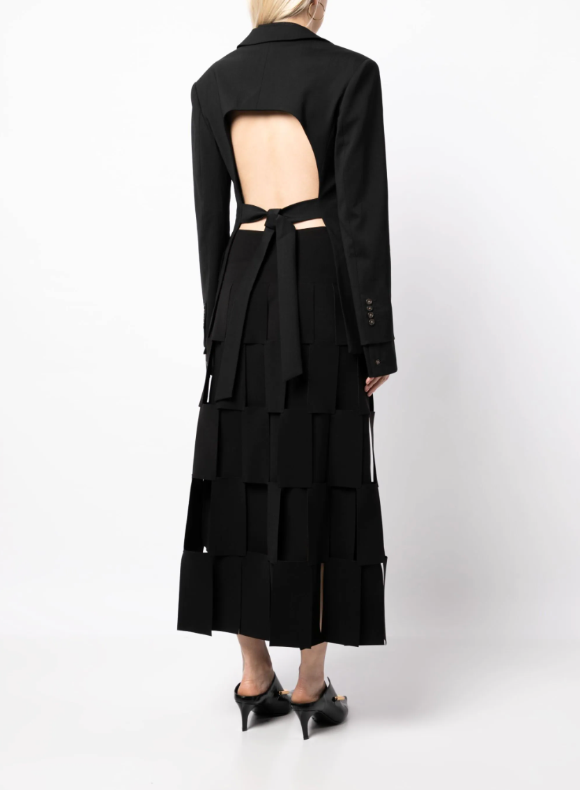 A.W.A.K.E Mode Cut-Out Tailored Blazer With Shirt and Vest Insert