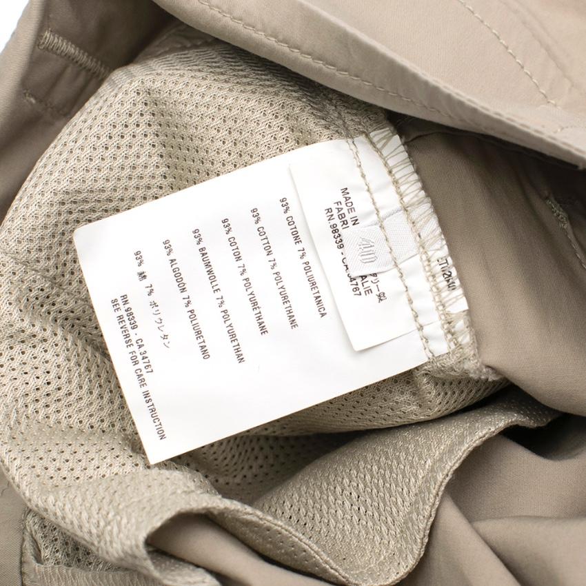 Prada Nude Cotton Straight Leg Trousers