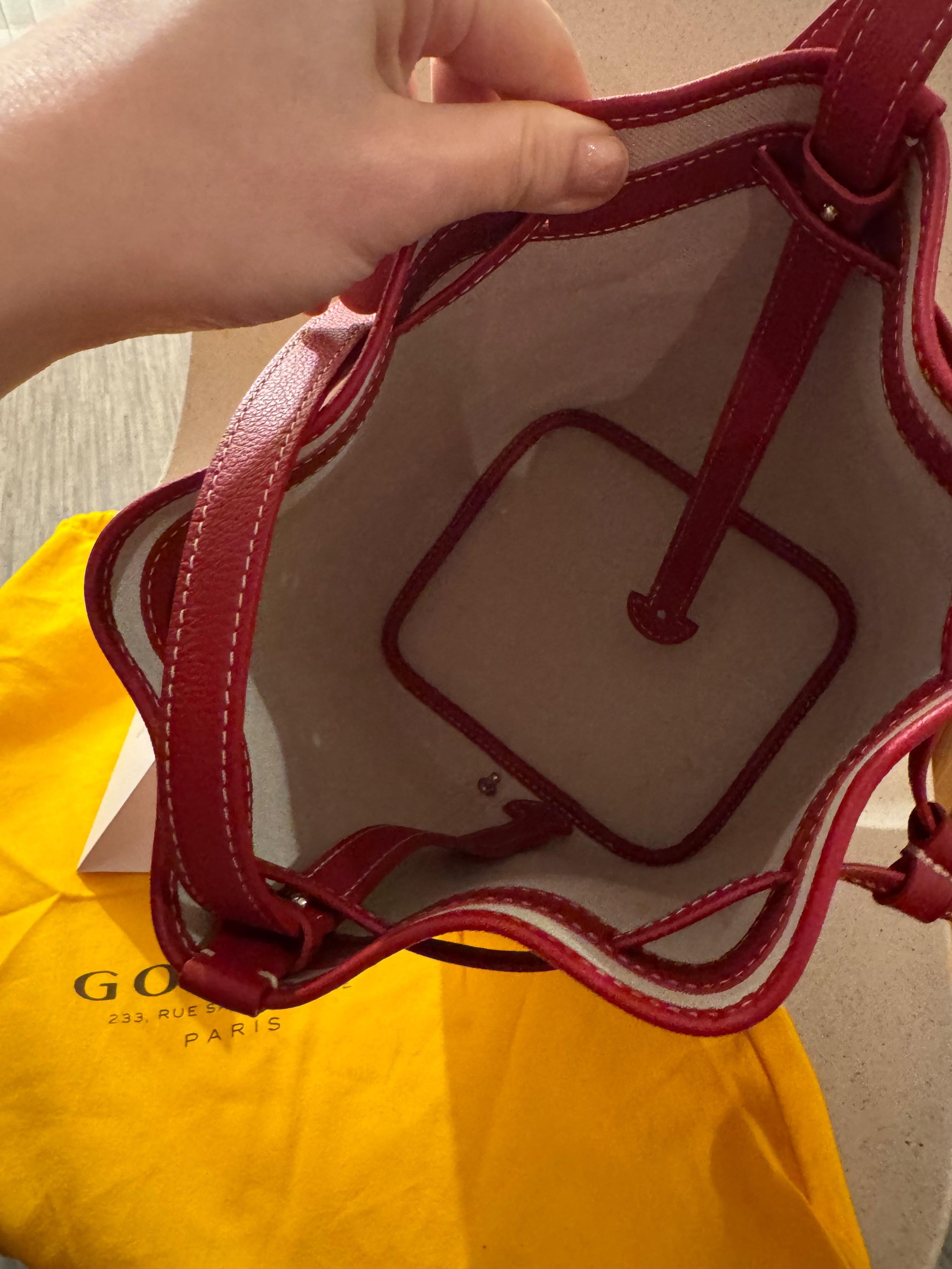 Goyard Red Petit flot bucket bag