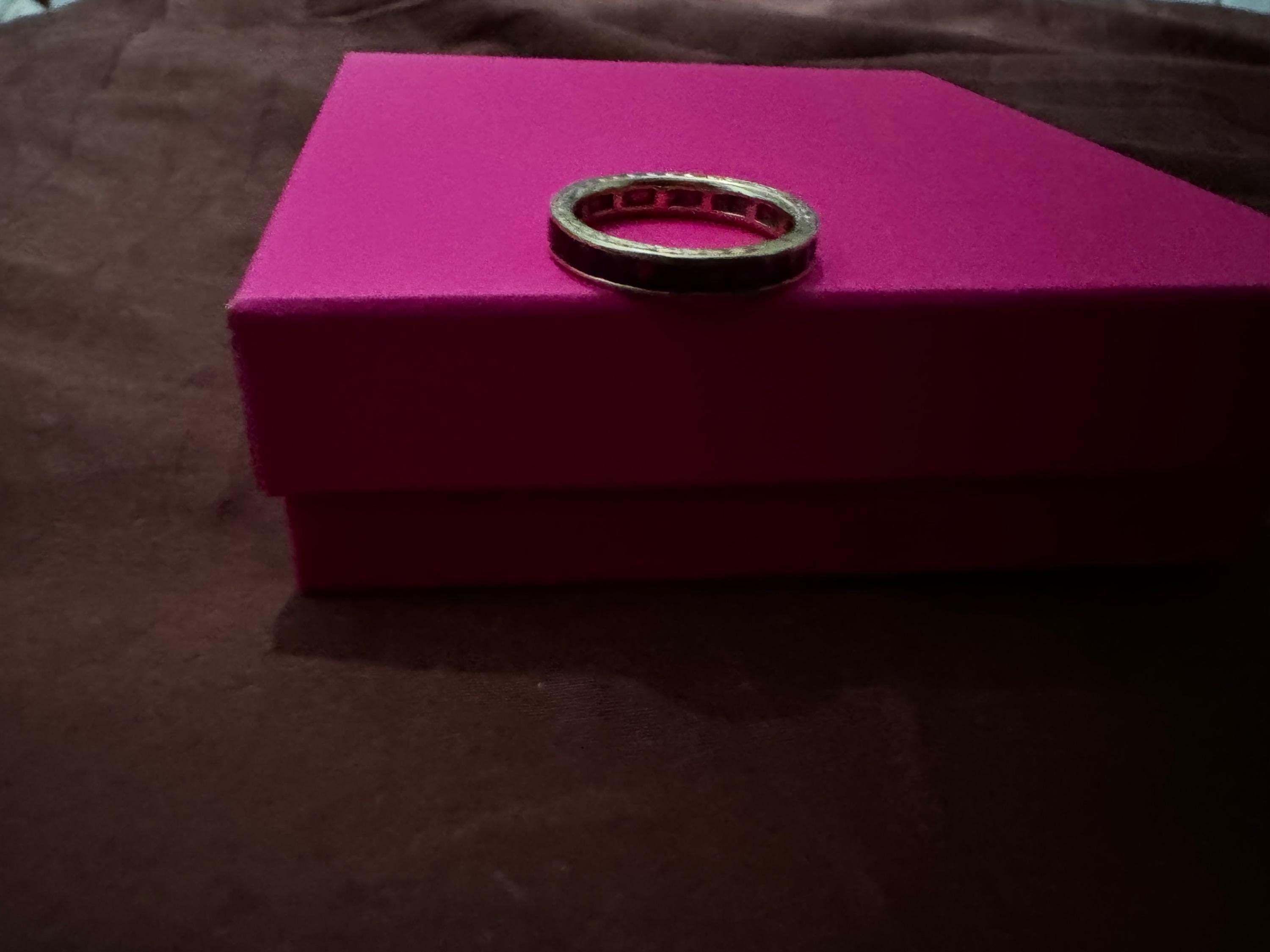 14ct Yellow Gold Ruby Eternity Ring - Size M 1/2