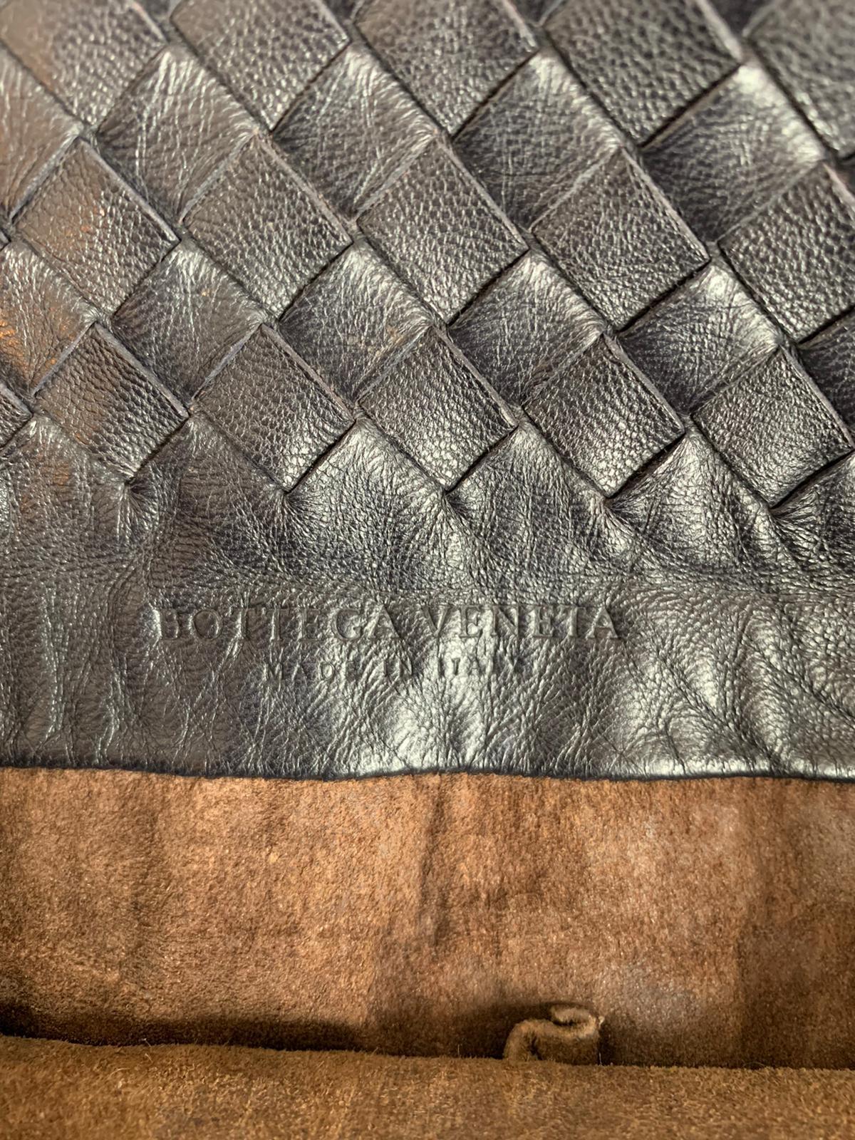 Bottega Veneta Blue Intrecciato Leather Shoulder Bag
