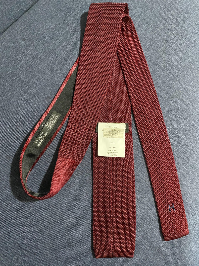 Silk Knitted Square Tie