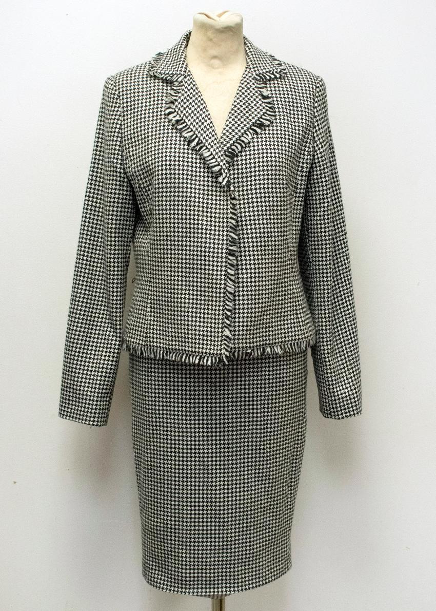 Georges Rech Dogtooth Patterned Skirt Suit