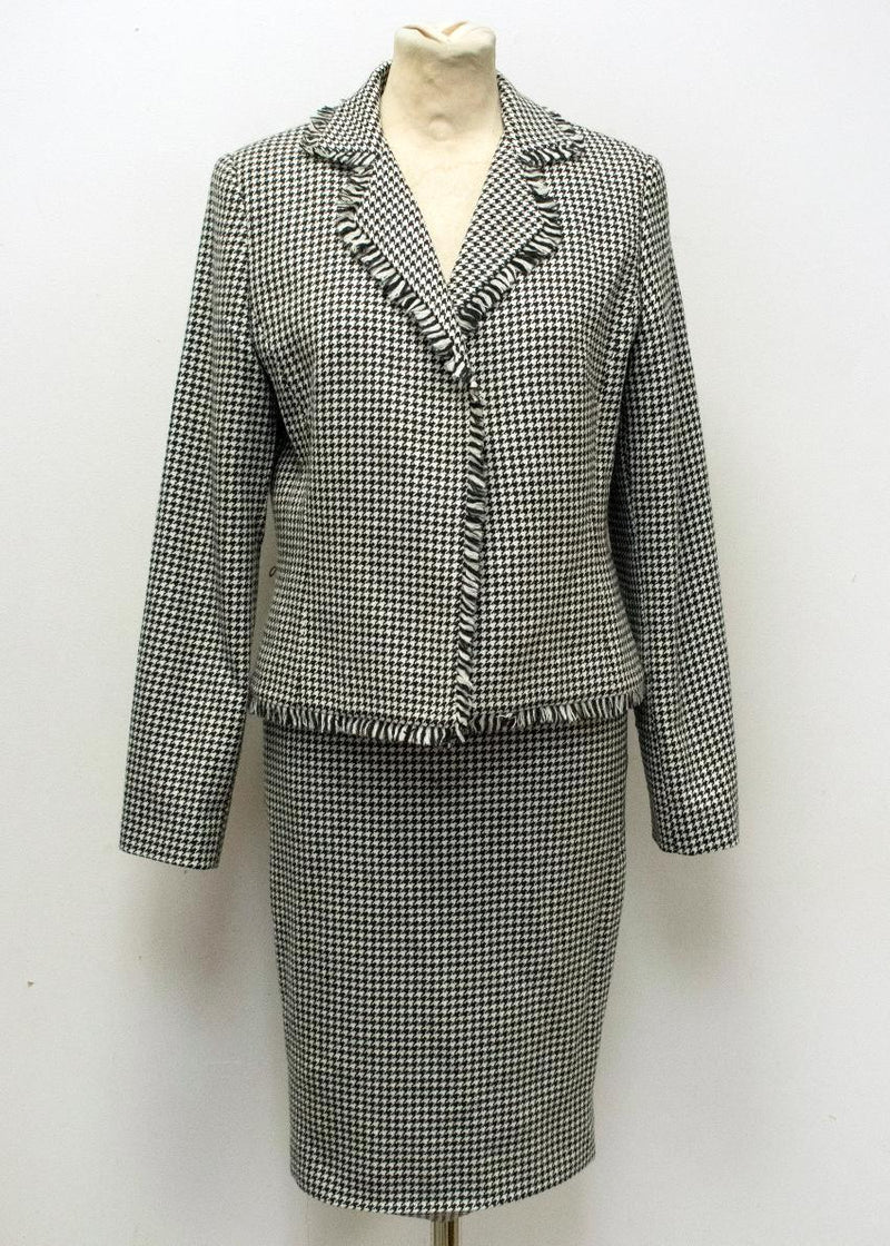 Georges Rech Dogtooth Patterned Skirt Suit