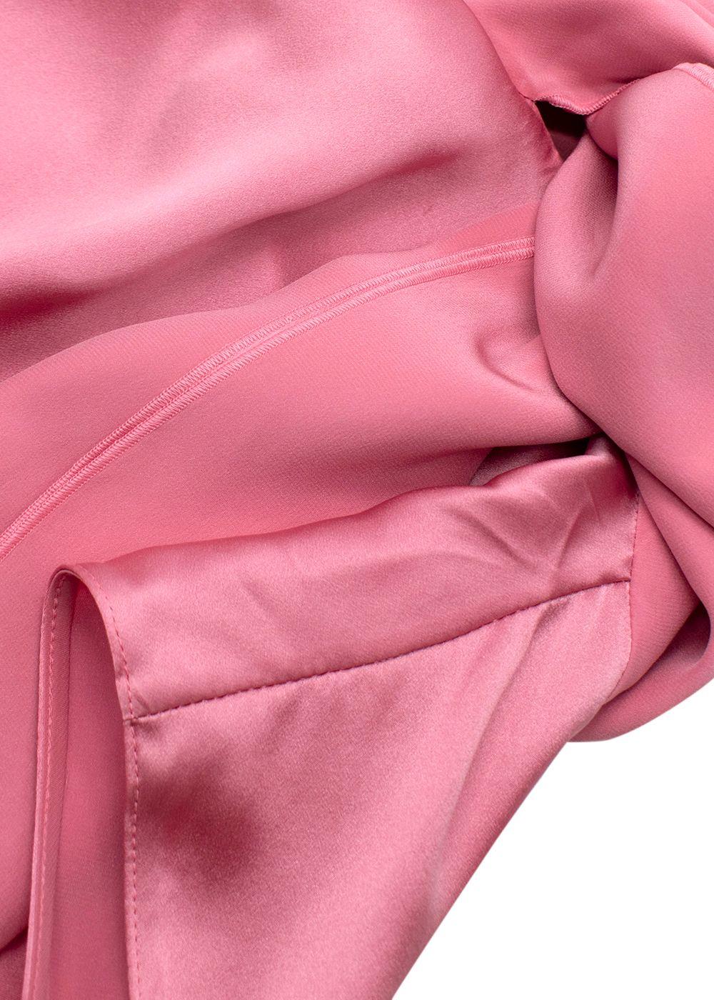 Roksanda Pink Sleeveless Silk Blouse with Neck Tie