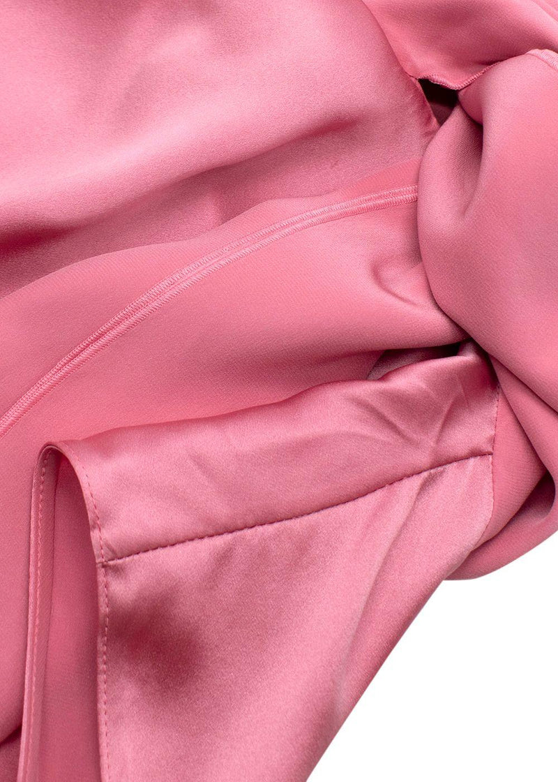 Roksanda Pink Sleeveless Silk Blouse with Neck Tie