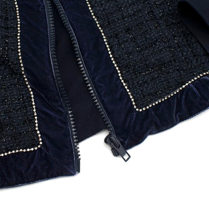 Monnlisa Navy Tweed Short & Jacket Set