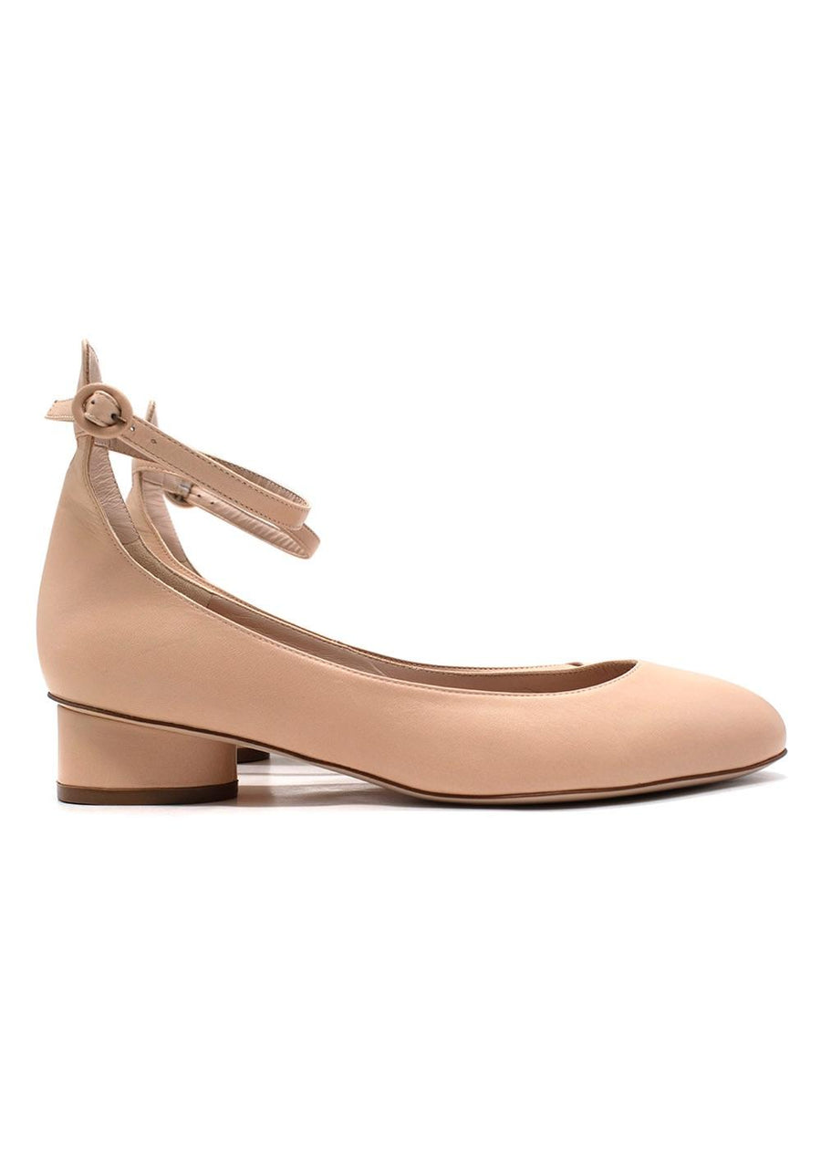 Stuart Weitzman Nude Jane Ankle Strap Pump