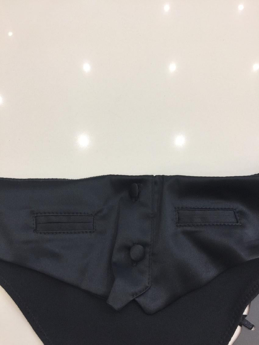 Chantal Thomass Black Satin Pad Bra & Thong Set