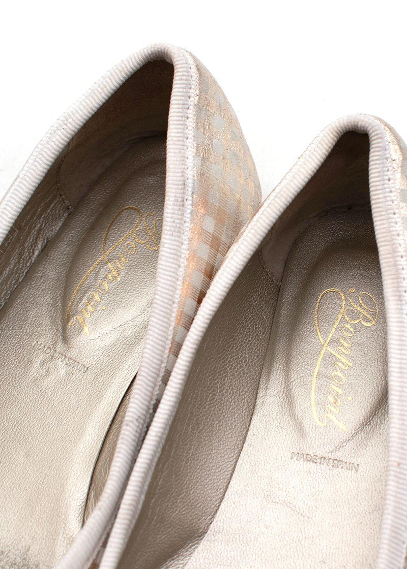 Kids 34 plaid ballerinas