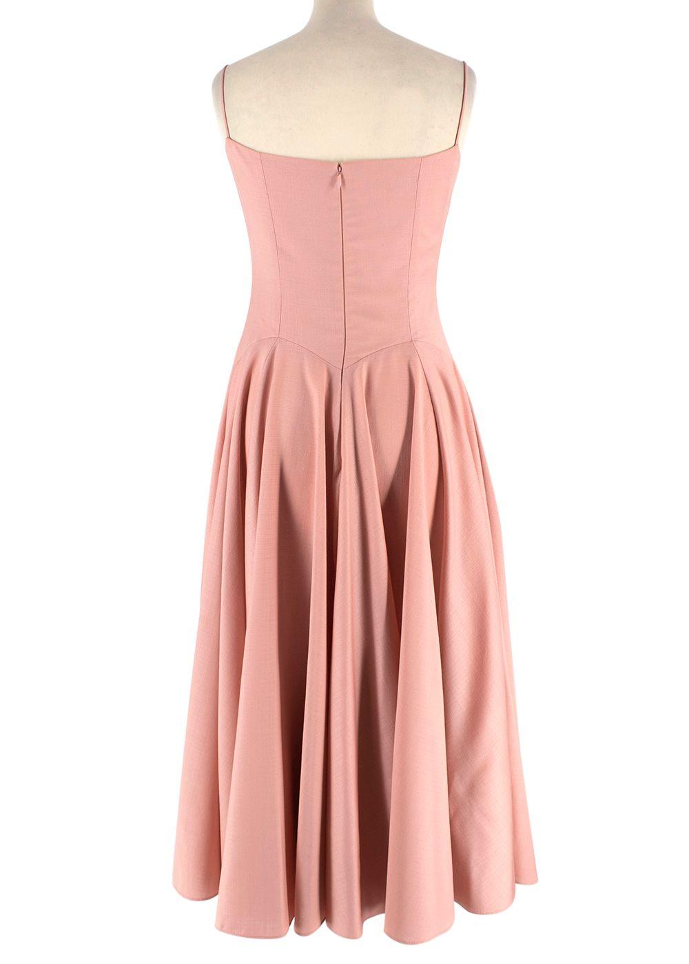 Emilia Wickstead Dusty Pink Esha Midi Dress