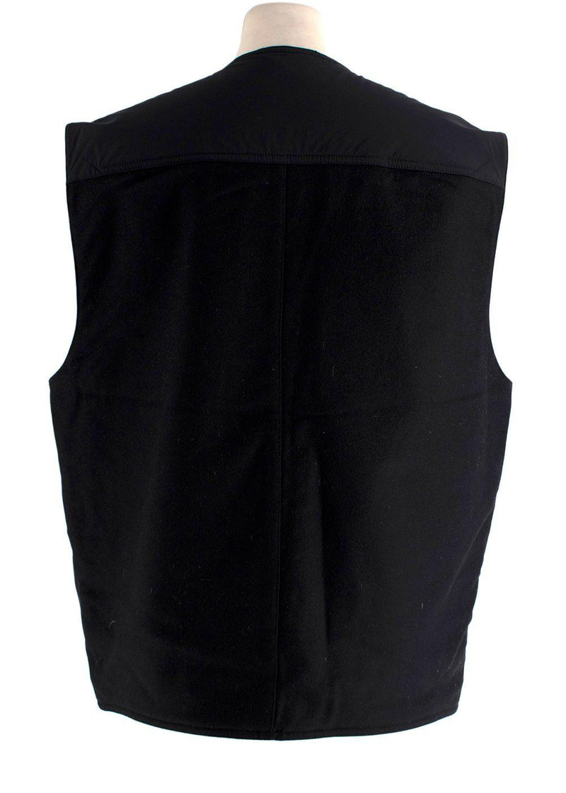 Hermès Black Zip Up Cashmere Gilet