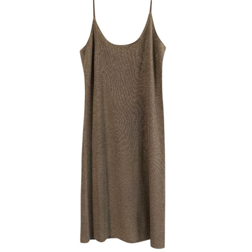 JOSEPH gold silk slip dress