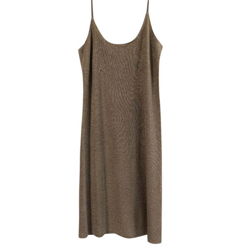 JOSEPH gold silk slip dress