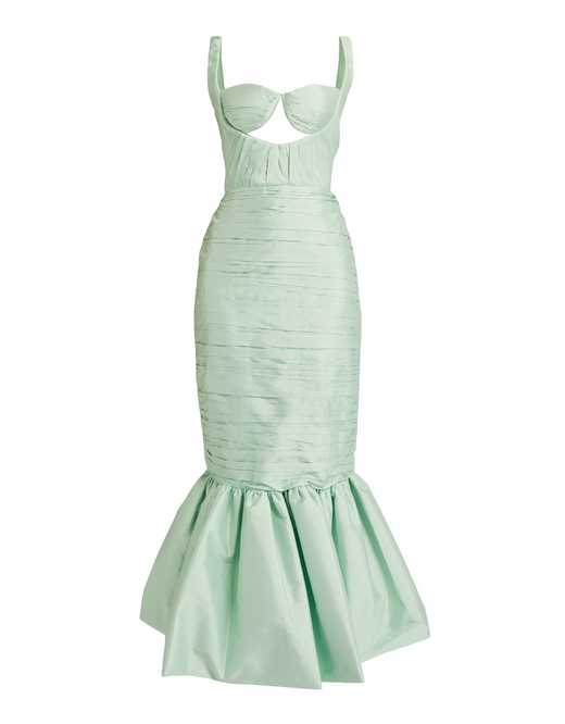 Sandra Mansour Daffodil Pleated Maxi Dress